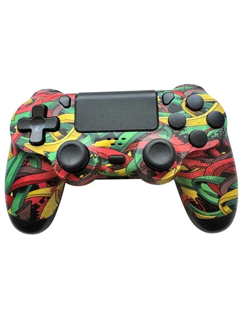 Custom PS4 Wireless Controller Multicolor Graffiti Design Pre-Owned